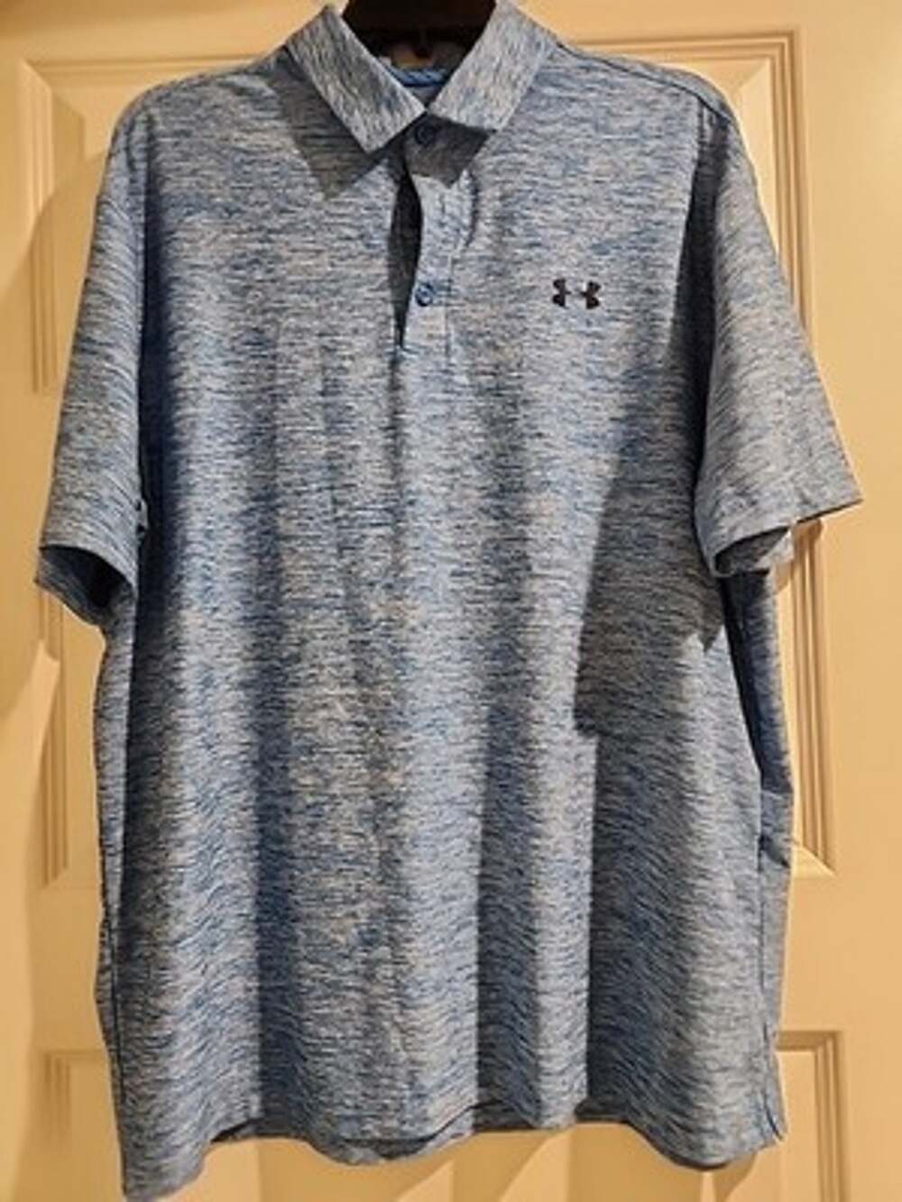 Under Armour Mens XL Golf Polo Blue Dryfit Shirt Lightweight